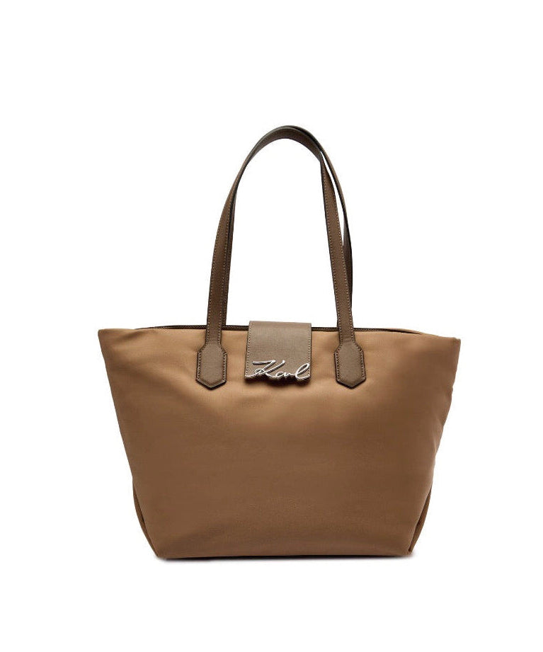 KARL LAGERFELD KSignature Brown Tote Bag
