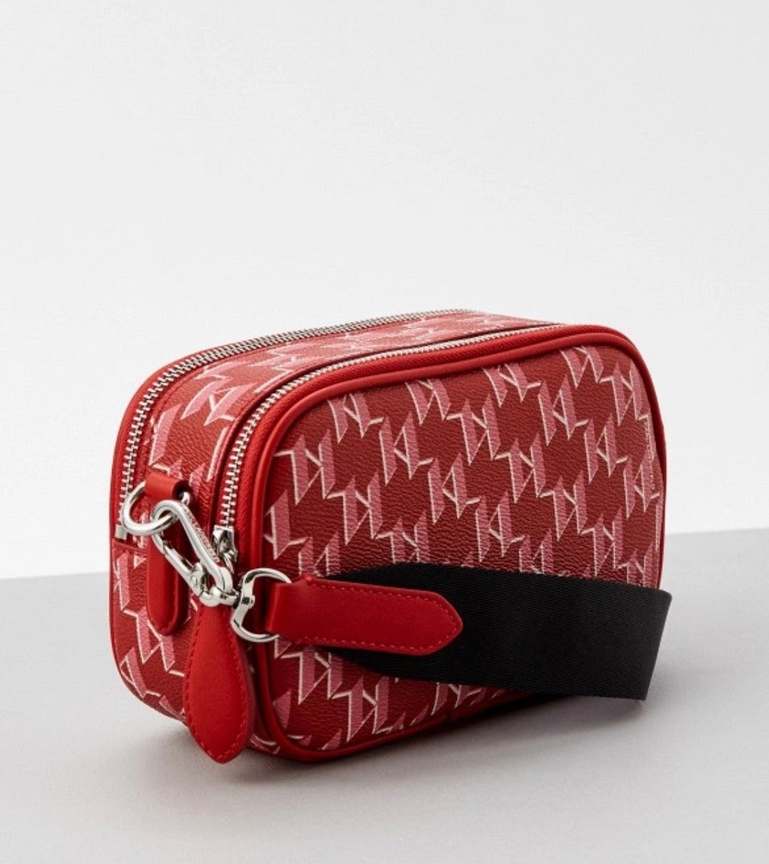 KARL LAGERFELD K/Ikonik Monogram Small Red bag