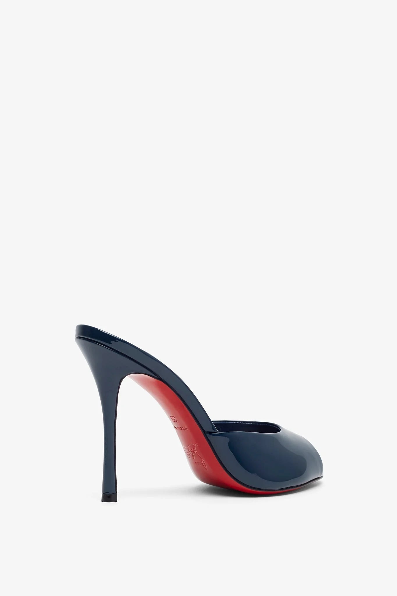 LOUBOUTIN Me Doll Blue Patent Mules