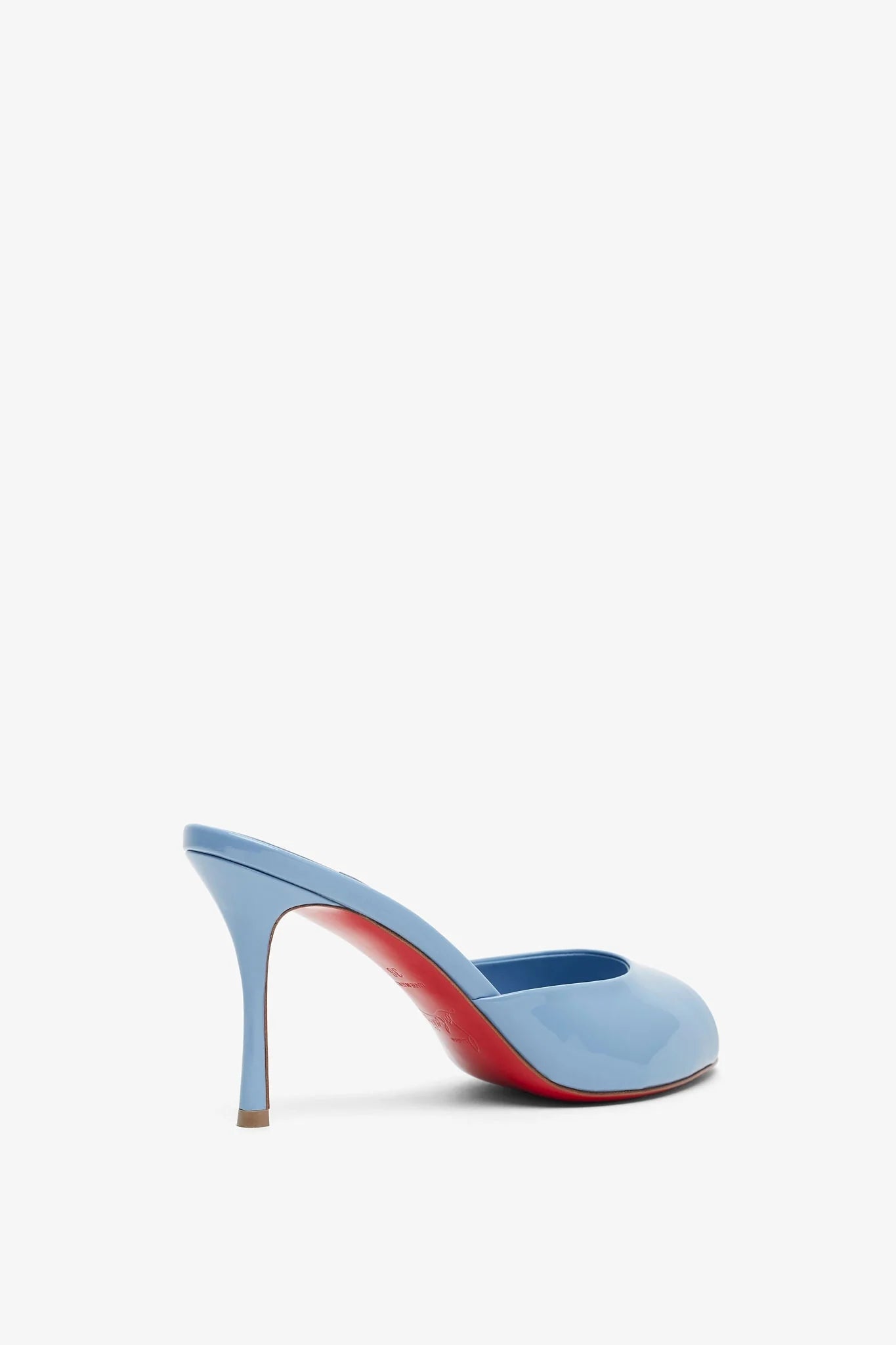 LOUBOUTIN Me Dolly Light Blue Patent Mules