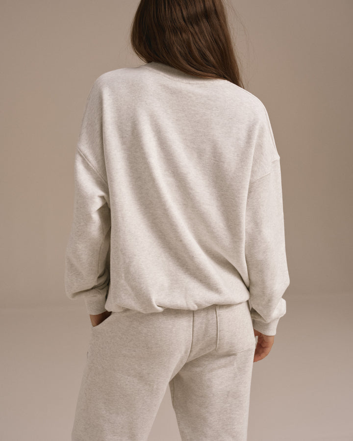 ADA Oversized Sweatshirt Light Grey Melange