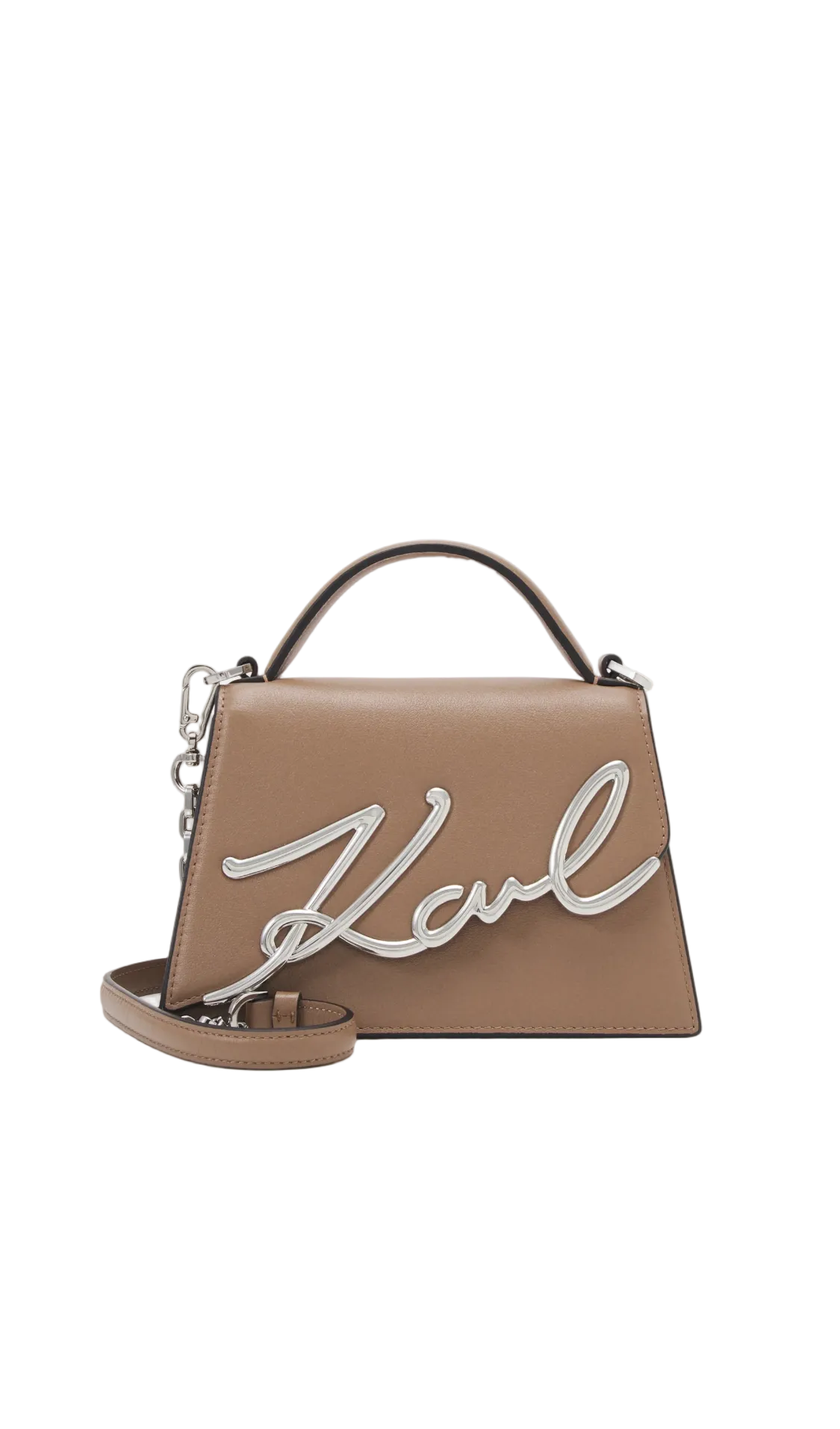 KARL LAGERFELD K/Signature Mushroom Brown Crossbody Bag