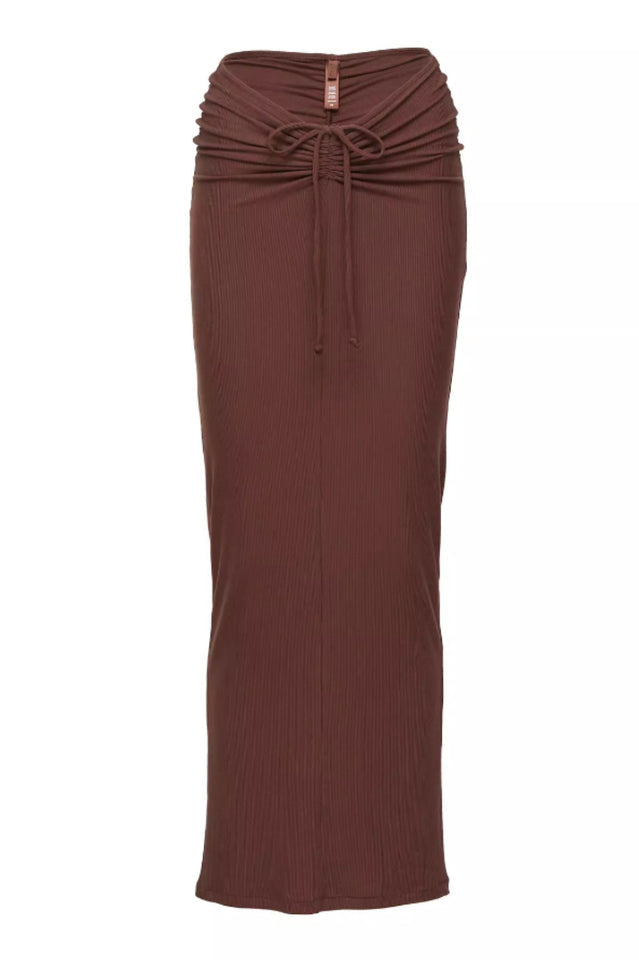 SOFT LOUNGE RUCHED LONG SKIRT