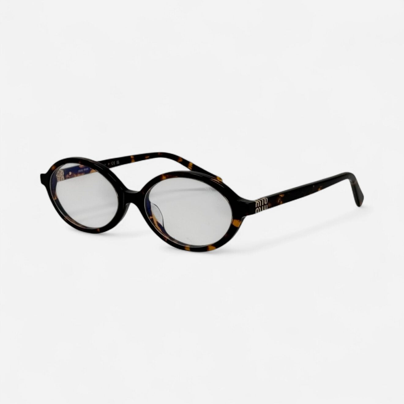 Miu Miu SMU 04ZS Oval Eyeglasses Havana Frame