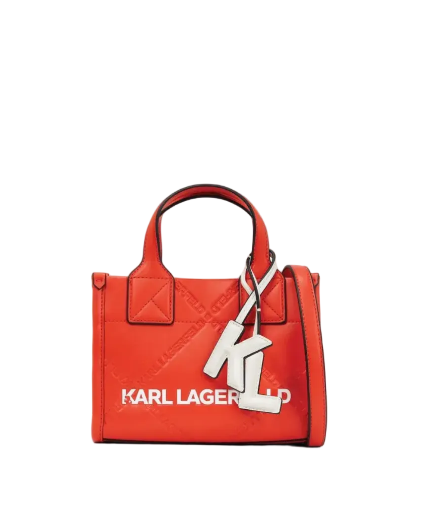 KARL LAGERFELD K/Skuare Small Poppy Red Tote Bag