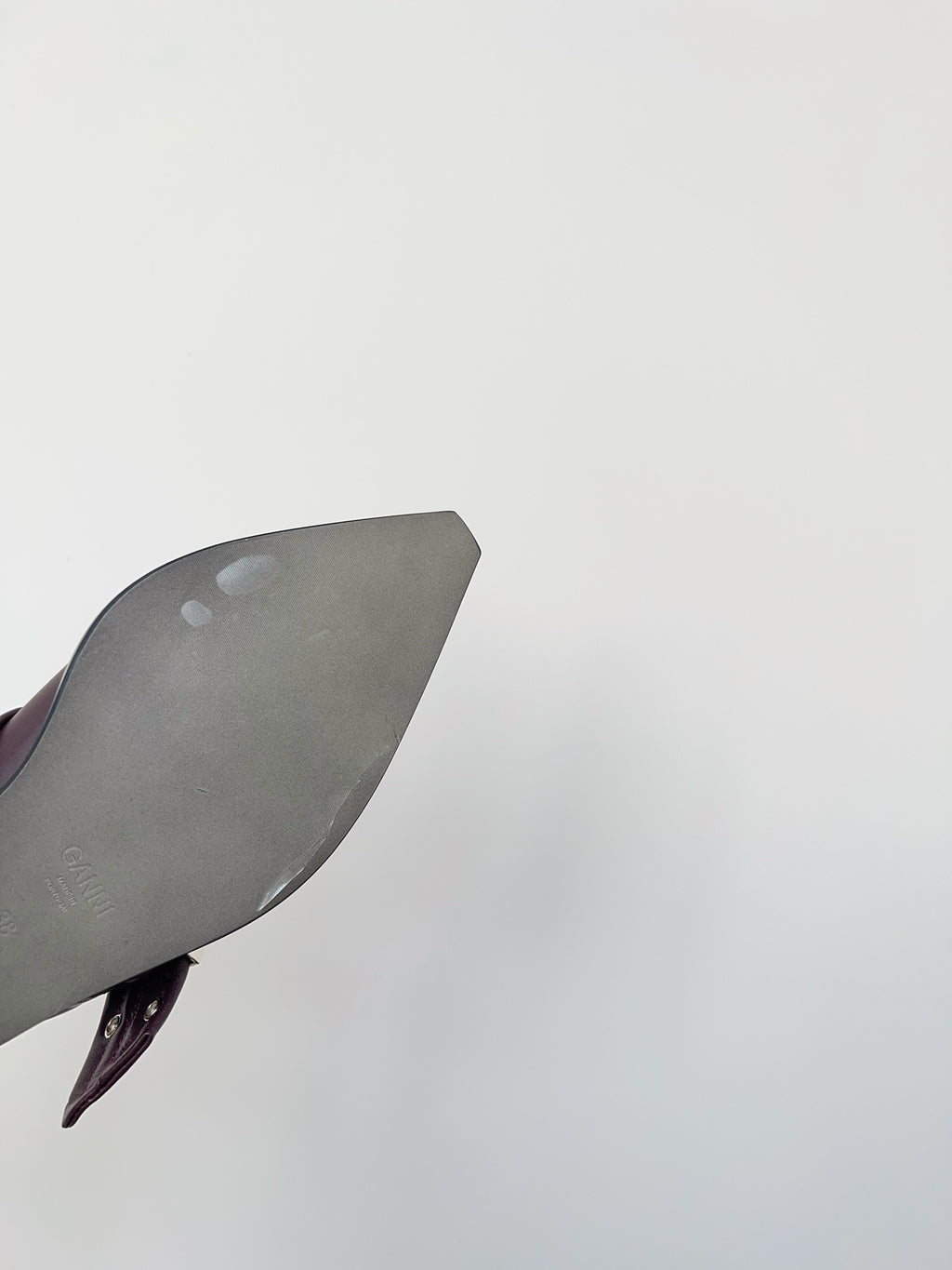 Ganni Buckle fastening Dark Burgundy Ballerinas