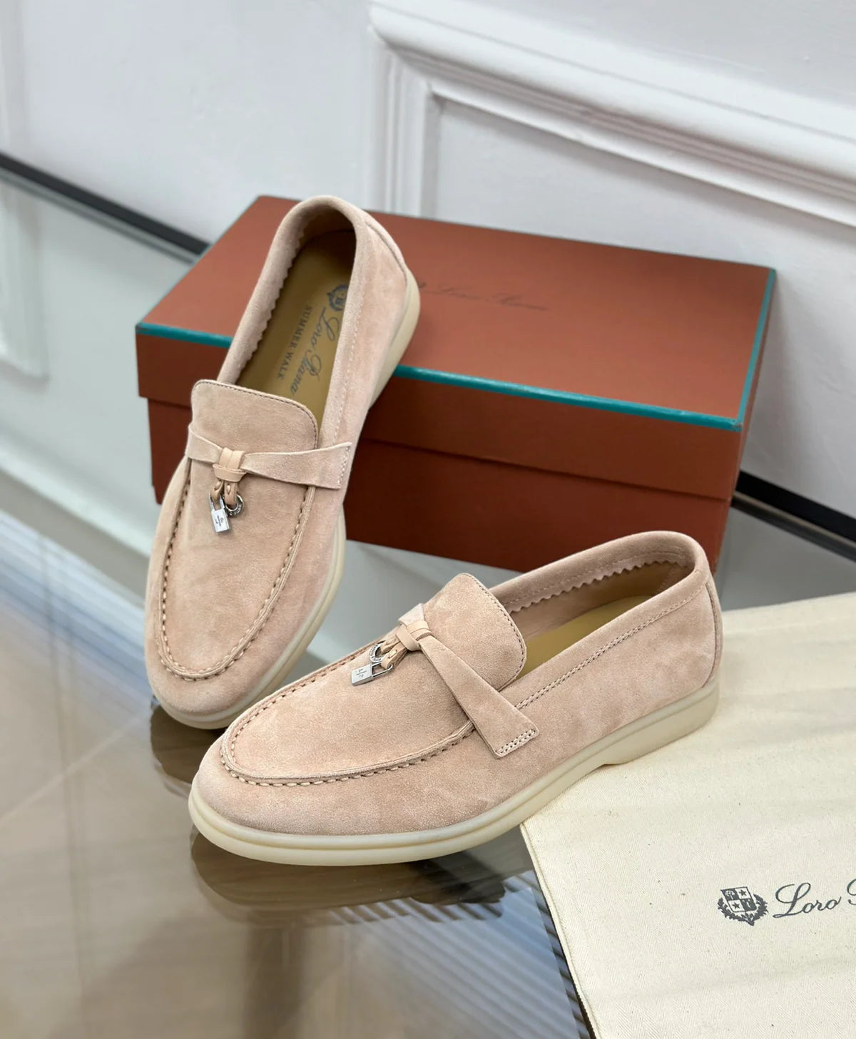 Mocassins Rosy Sand Suede Summer Charms Walk