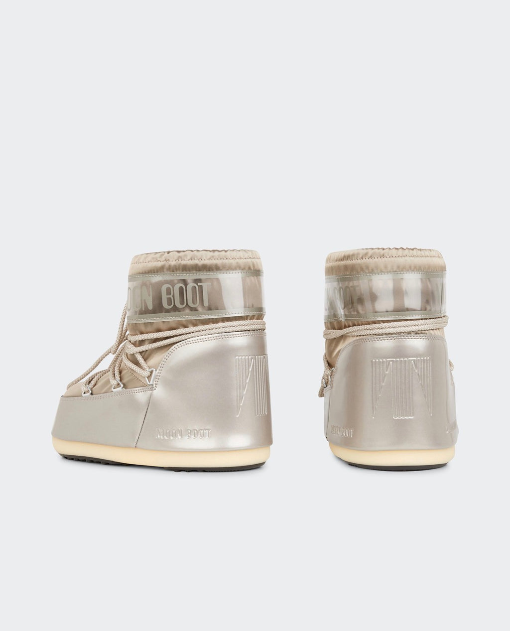MOON BOOT Icon Low ankle Glance platinum/silver