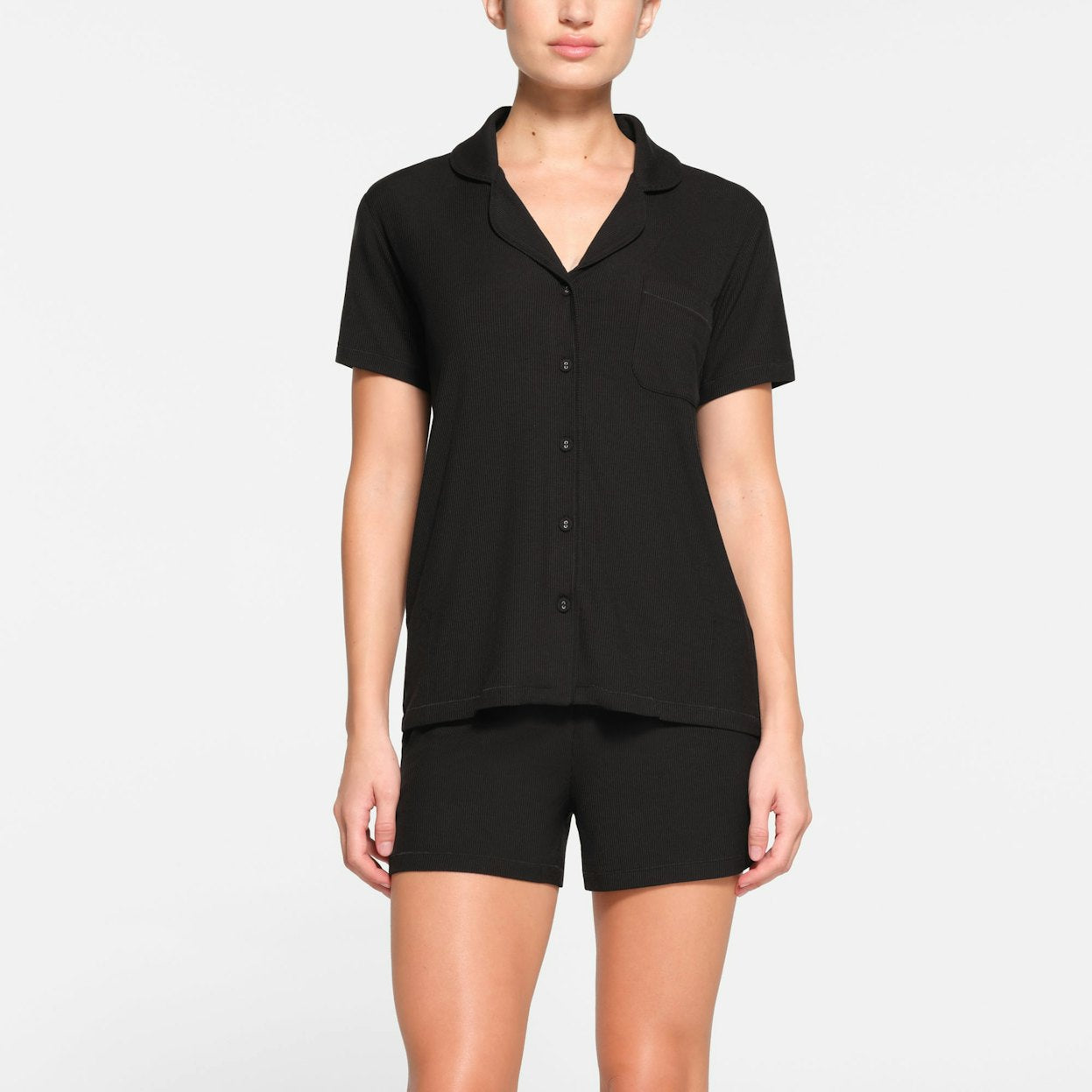 SLEEP SHORT SLEEVE BUTTON UP SET