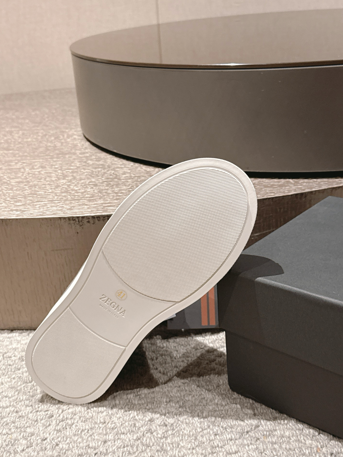 Ermenegildo Zegna grey suede Triple Stitch mid-top