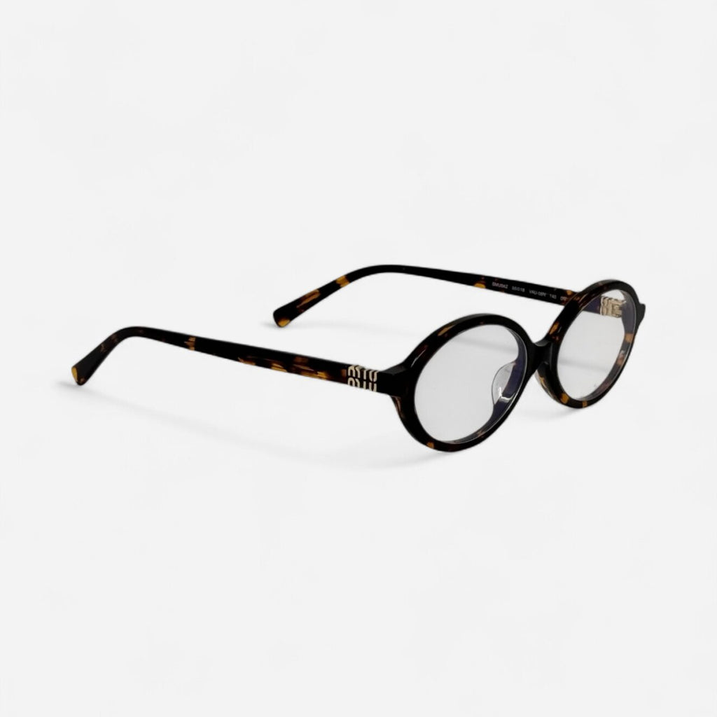 Miu Miu SMU 04ZS Oval Eyeglasses Havana Frame