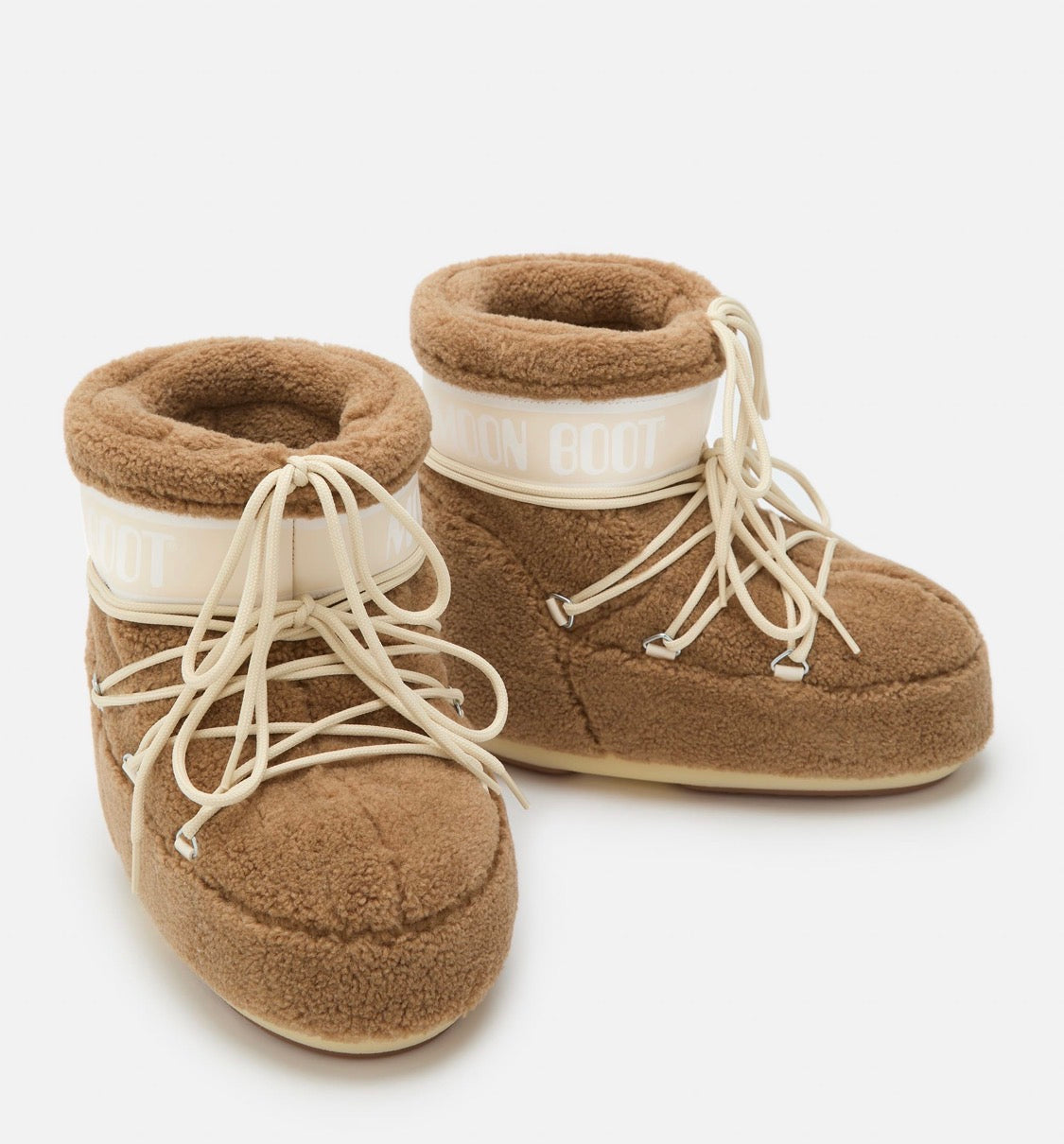 MOON BOOT Icon Low Camel Fleece Boots