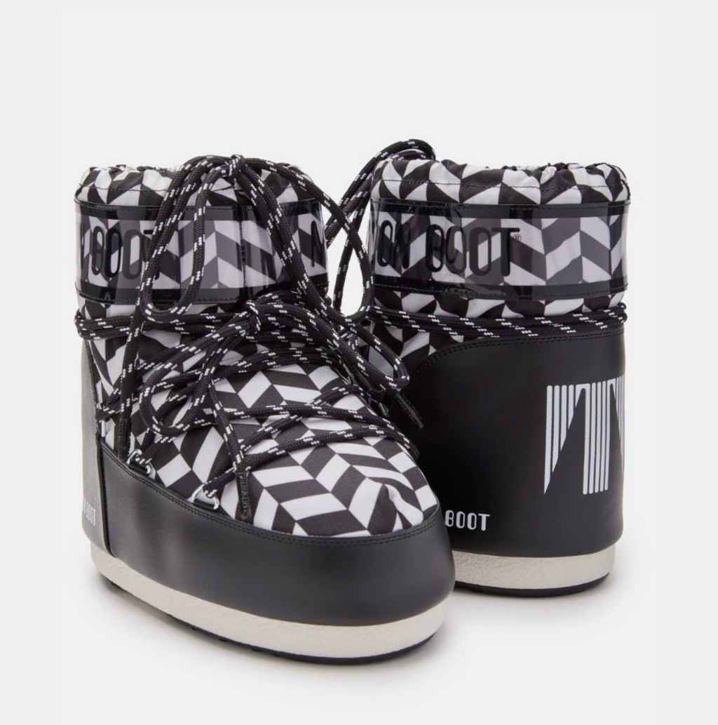 MOON BOOT Icon Low Ankle Optical Black/White Boots