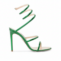 Cleo Serpente Metallic Green Sandal