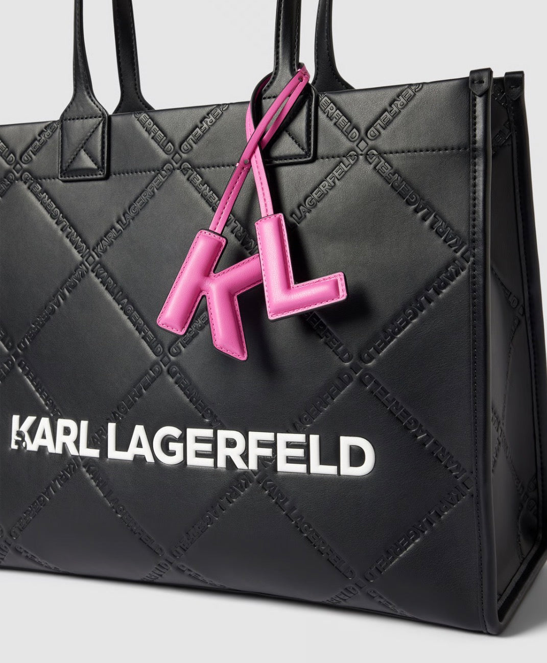 KARL LAGERFELD K/Skuare Large Black Tote Bag