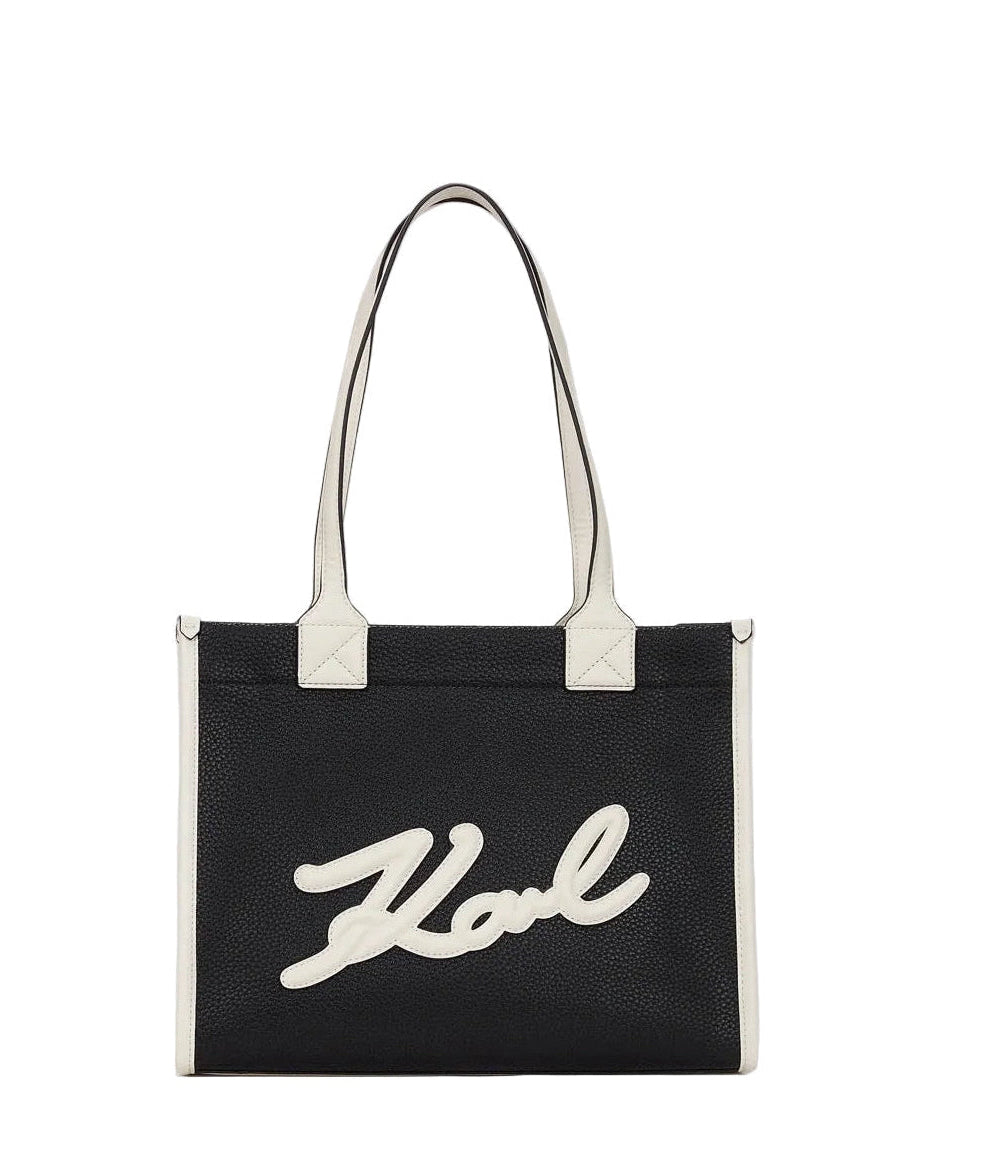KARL LAGERFELD K/Skuare Grainy Medium Tote Bag