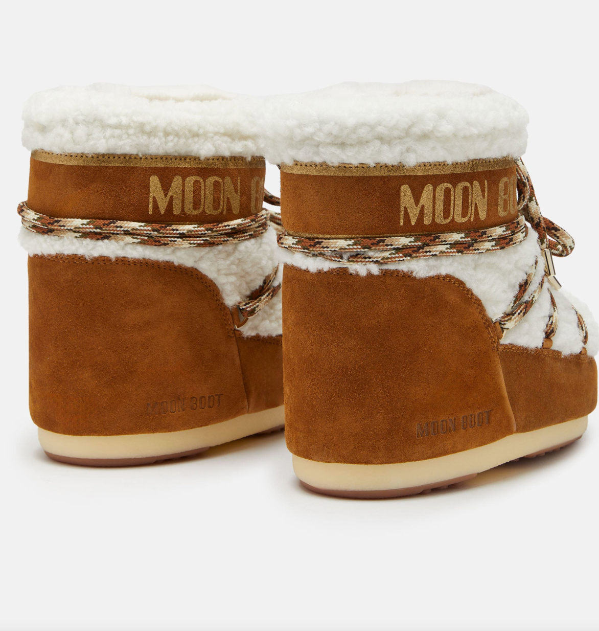 MOON BOOTS LAB69 Icon Low Shearling boot whisky/off white