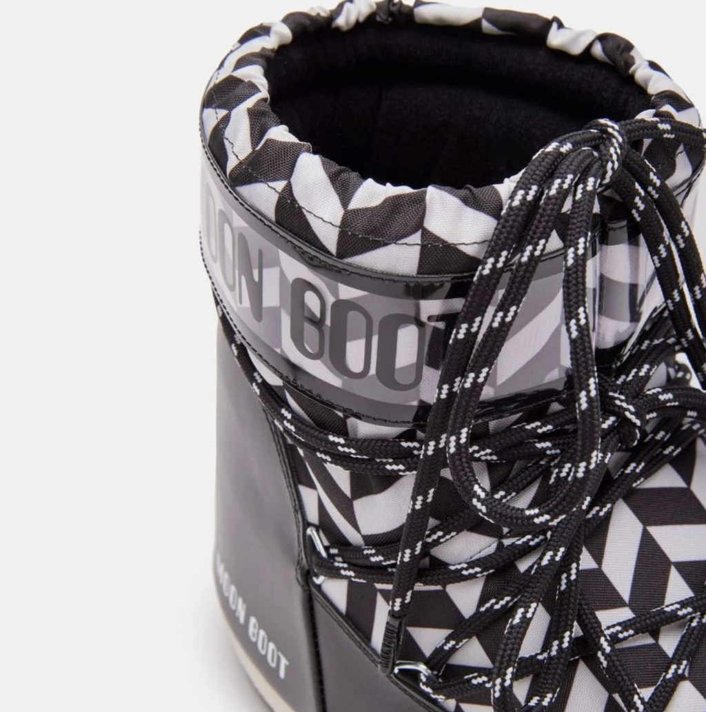 MOON BOOT Icon Low Ankle Optical Black/White Boots