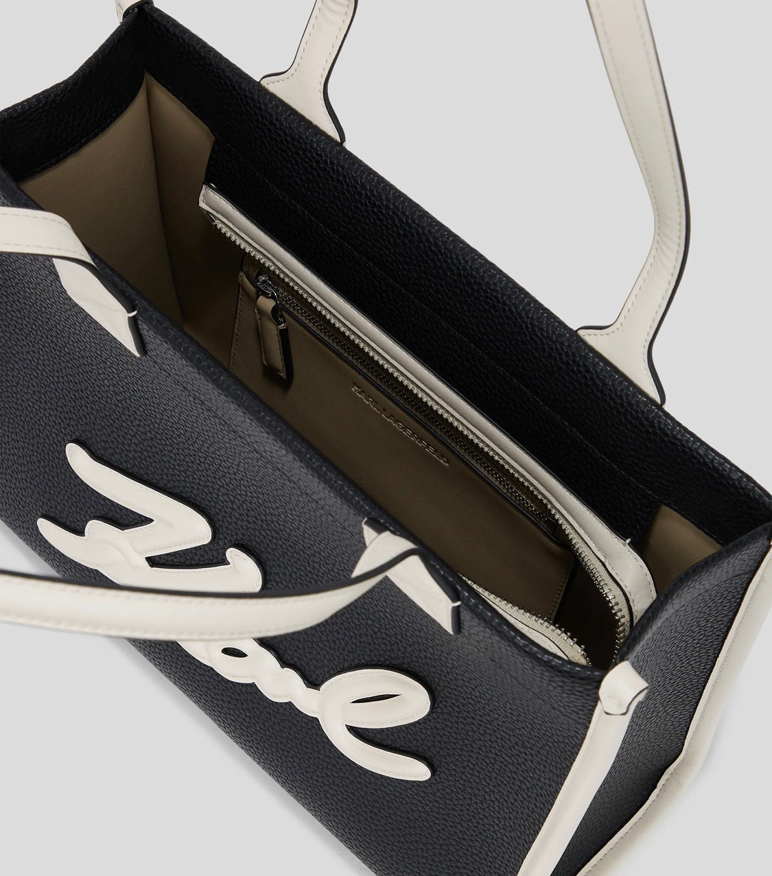 KARL LAGERFELD K/Skuare Grainy Medium Tote Bag