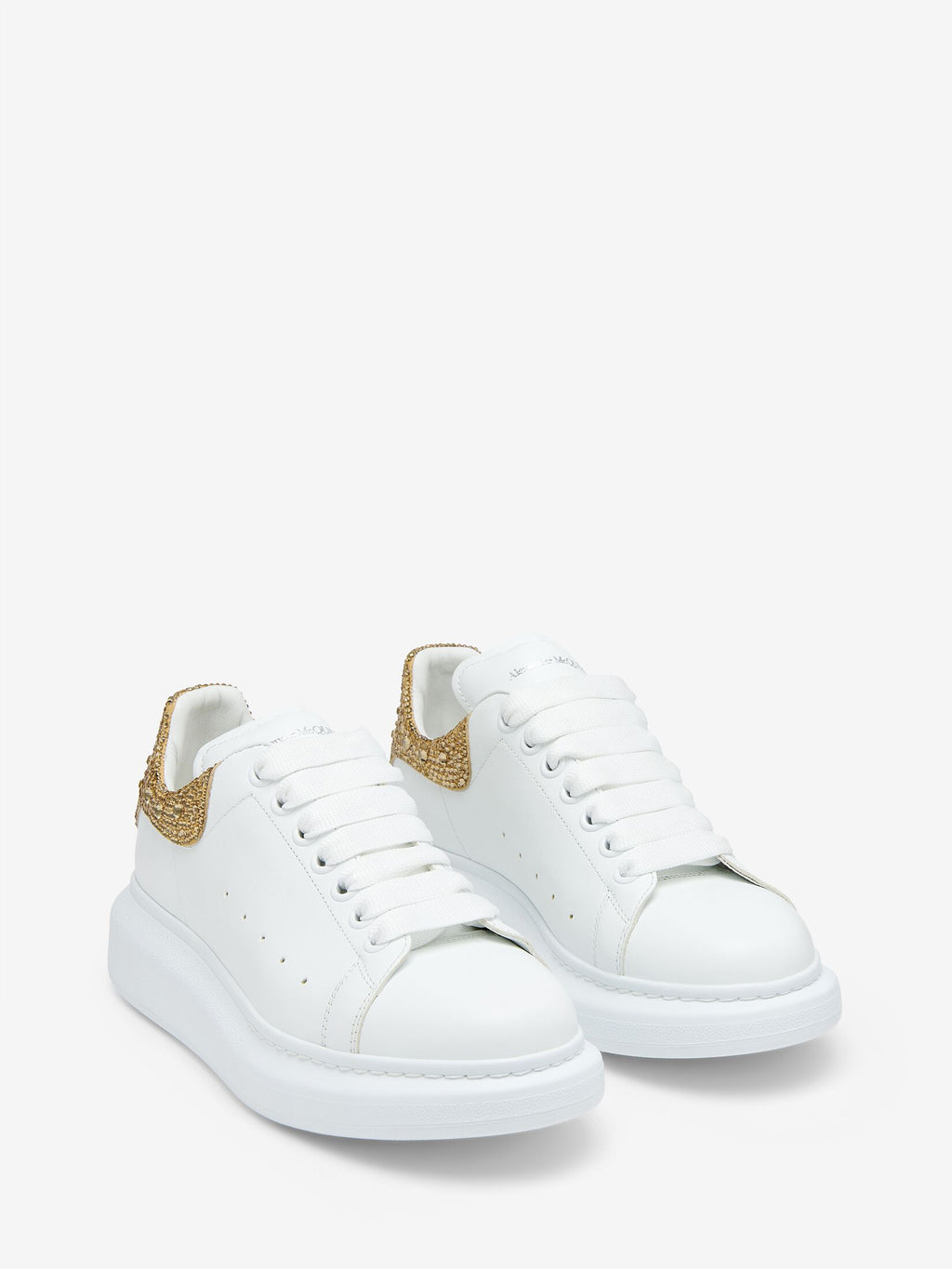 Women's Oversized Crystal Sneaker in Gold