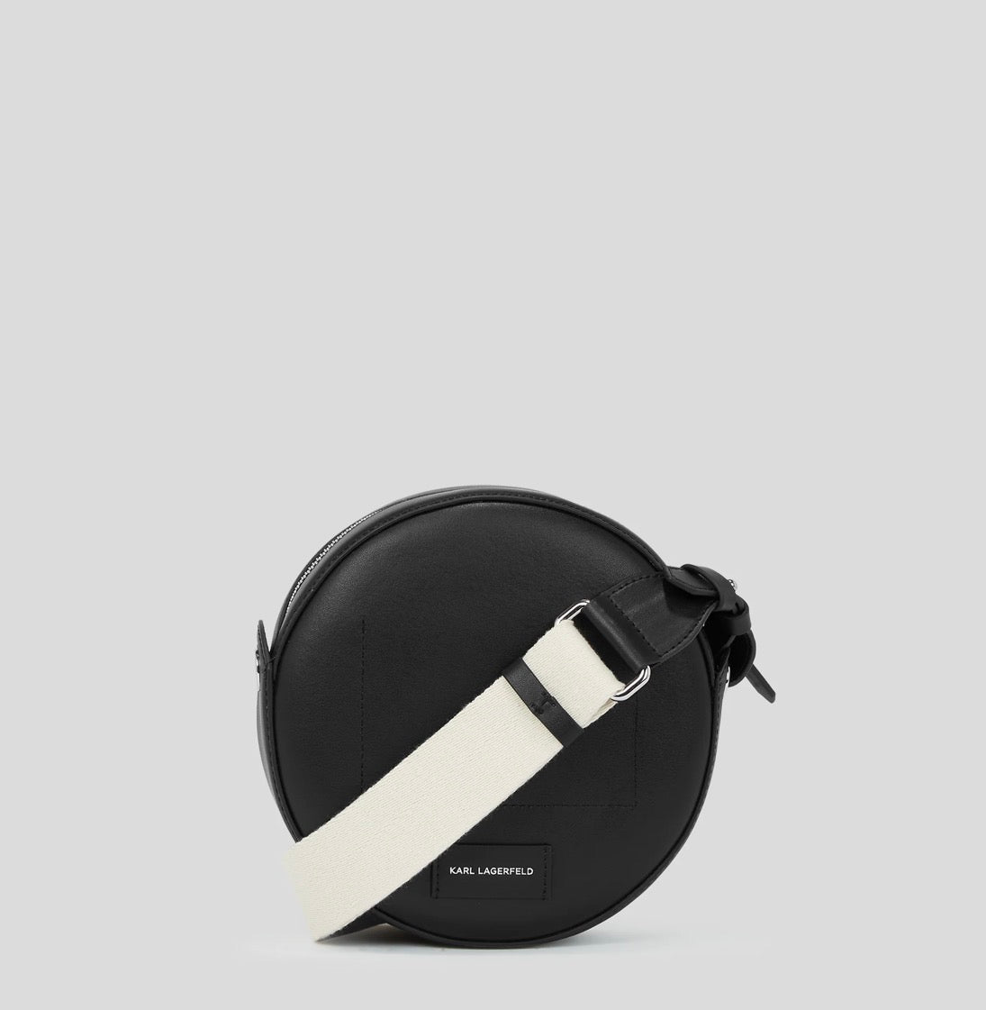 KARL LAGERFELD K/Circle Round Black Crossbody Bag
