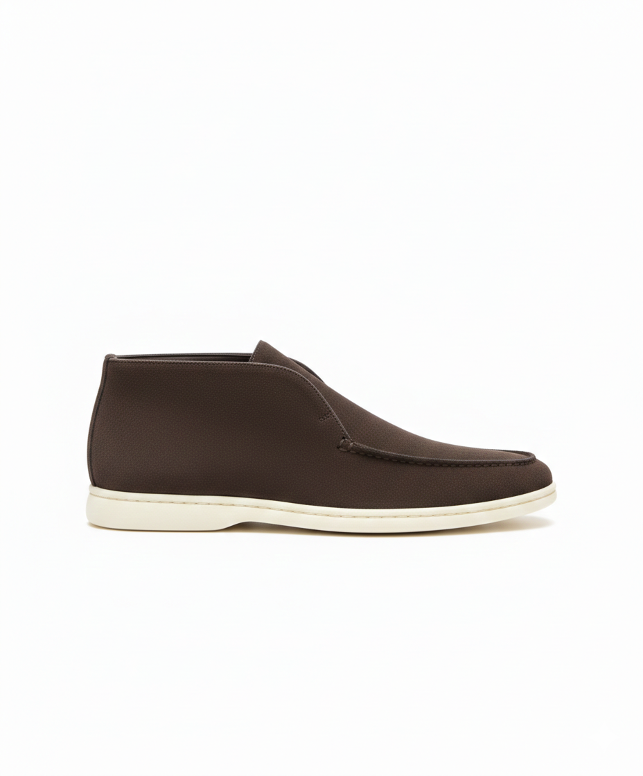 Open Walk Ankle Boot Brown Suede