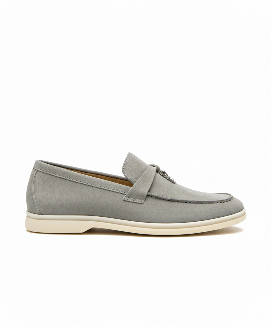 Mocassins Grey Suede Summer Charms Walk