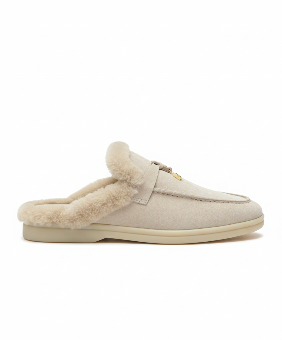 Charms Walk Babouche Light beige Loafer Fur Suede