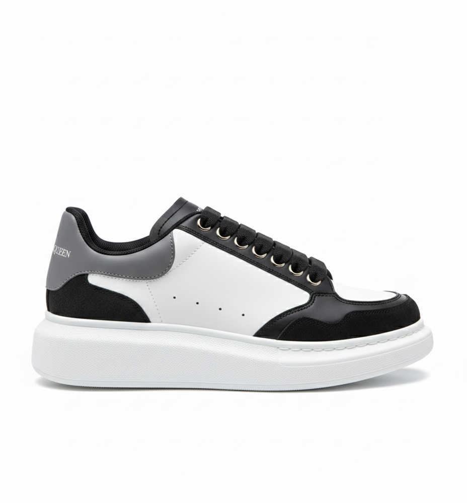 Oversized Larry Leather White/Black Low-top sneaker