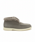 Open Walk Ankle Boot Furr Grey Suede