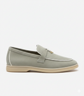 Moccassins Tarragon Green Suede Summer Charms Walk