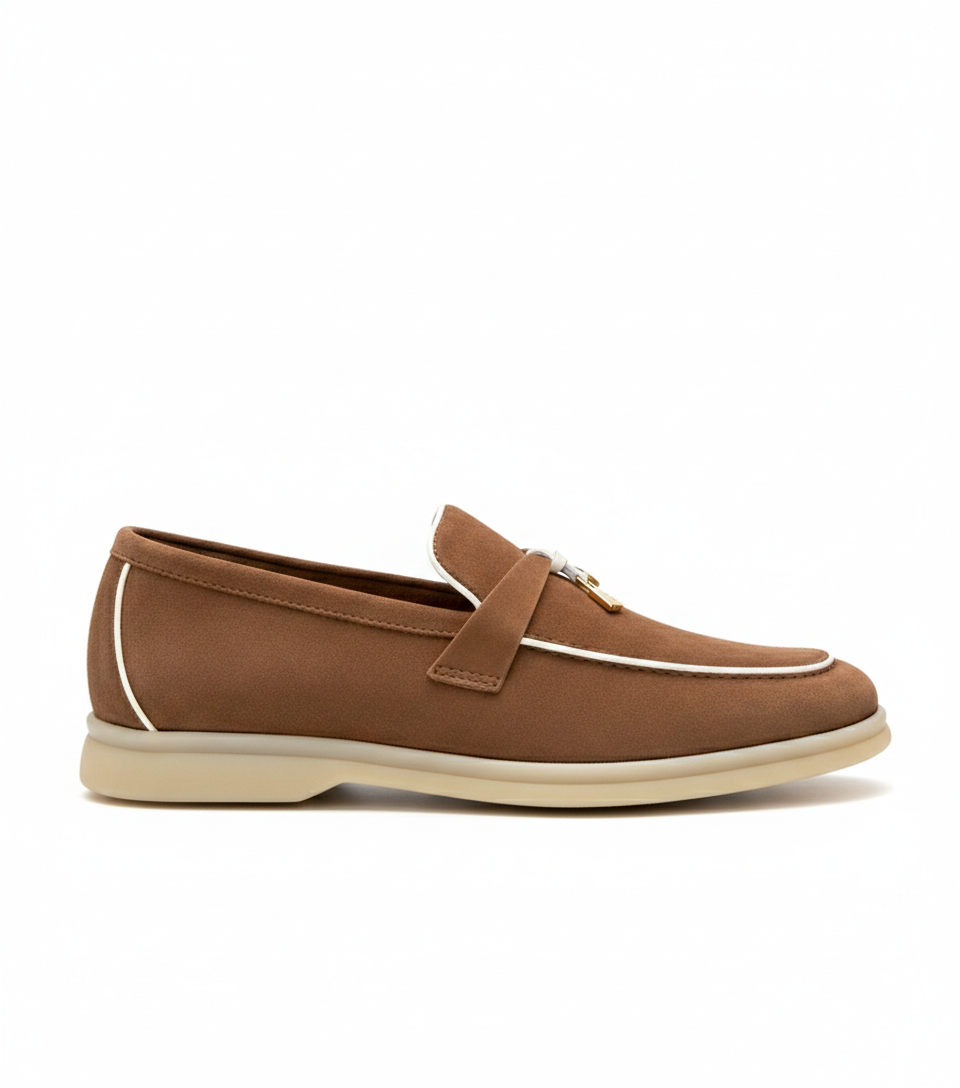 Moccassins Mole Brown Suede Summer Charms Walk