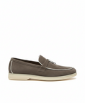 Moccassins Grey/White Suede Summer Charms Walk