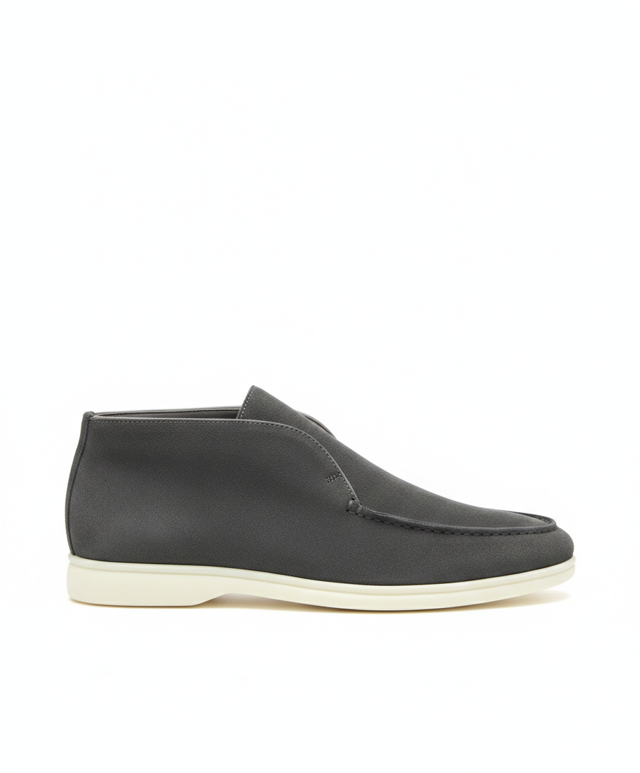 Open Walk Ankle Boot Grey Suede