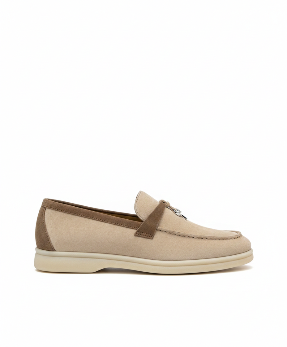 Moccassins Sandstone/Chestnut Suede Summer Charms Walk