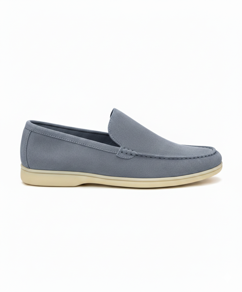 Moccasins Summer Walk Light Blue Suede