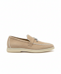 Moccassins Beige/White Suede Summer Charms Walk