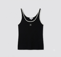 Chanel vintage cotton ribbed tank top