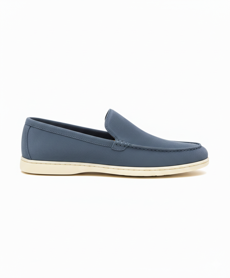 Moccasins Summer Walk Blue Suede