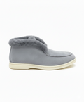 Open Walk Ankle Boot Furr Sky Blue Suede