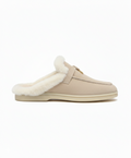 Charms Walk Babouche Beige/White Loafer Fur Suede