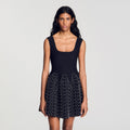 SANDRO Scoop Neck Ribbed Knit Dress