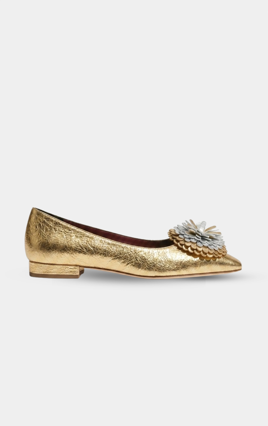 Chanel Gold Camellia SS26 Ballerina flats