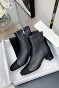 CHANEL LEATHER ANKLE BOOTS