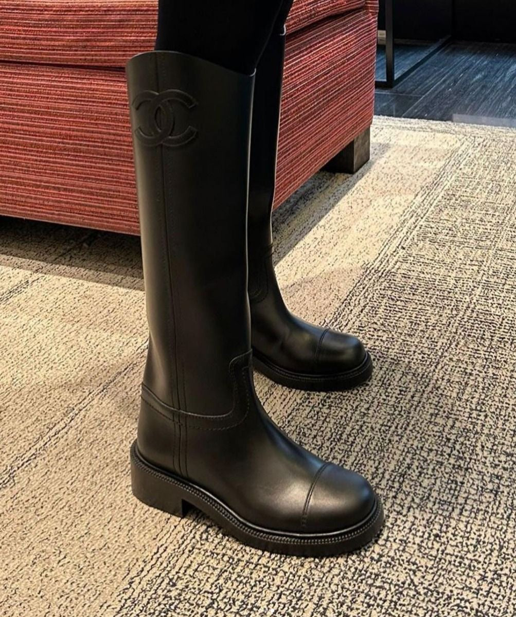 CHANEL LEATHER BOOTS
