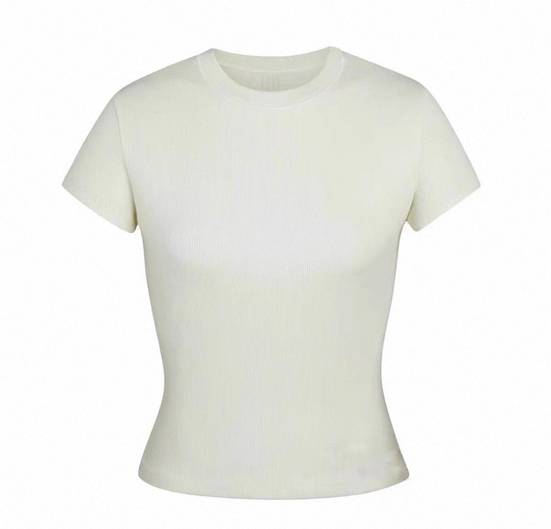COTTON RIB T-SHIRT
