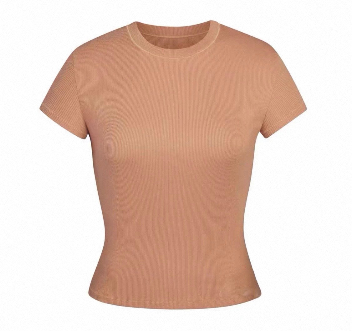 COTTON RIB T-SHIRT