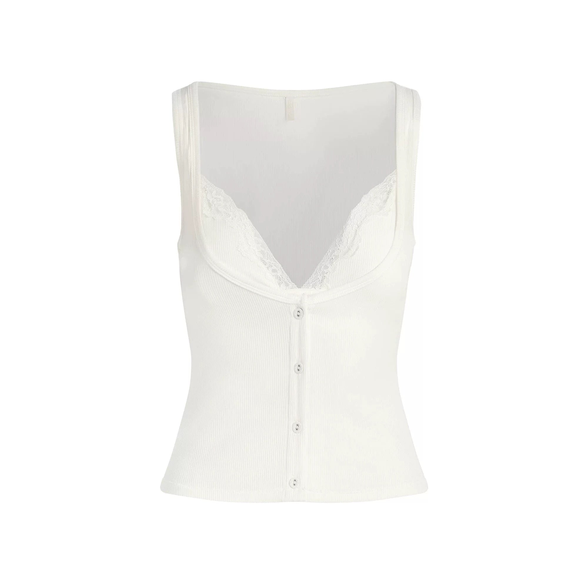 SOFT LOUNGE LACE TANK WITH BRALETTE