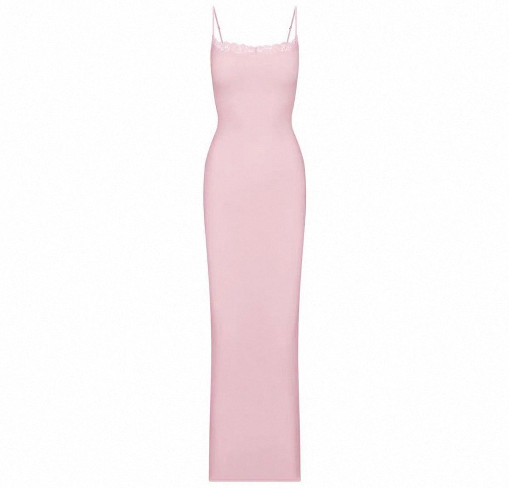 FITS EVERYBODY LACE LONG SLIP DRESS