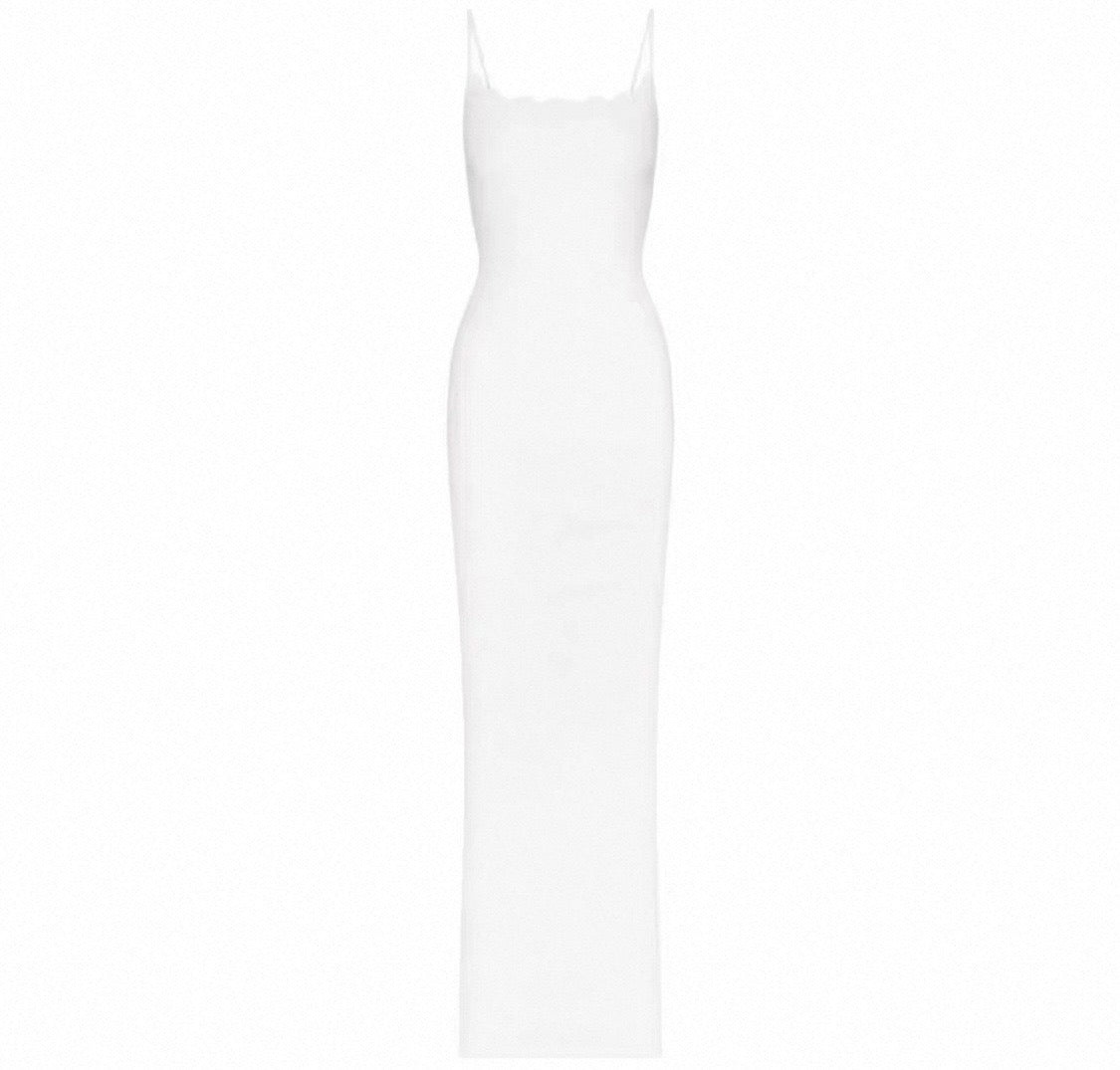 FITS EVERYBODY LACE LONG SLIP DRESS